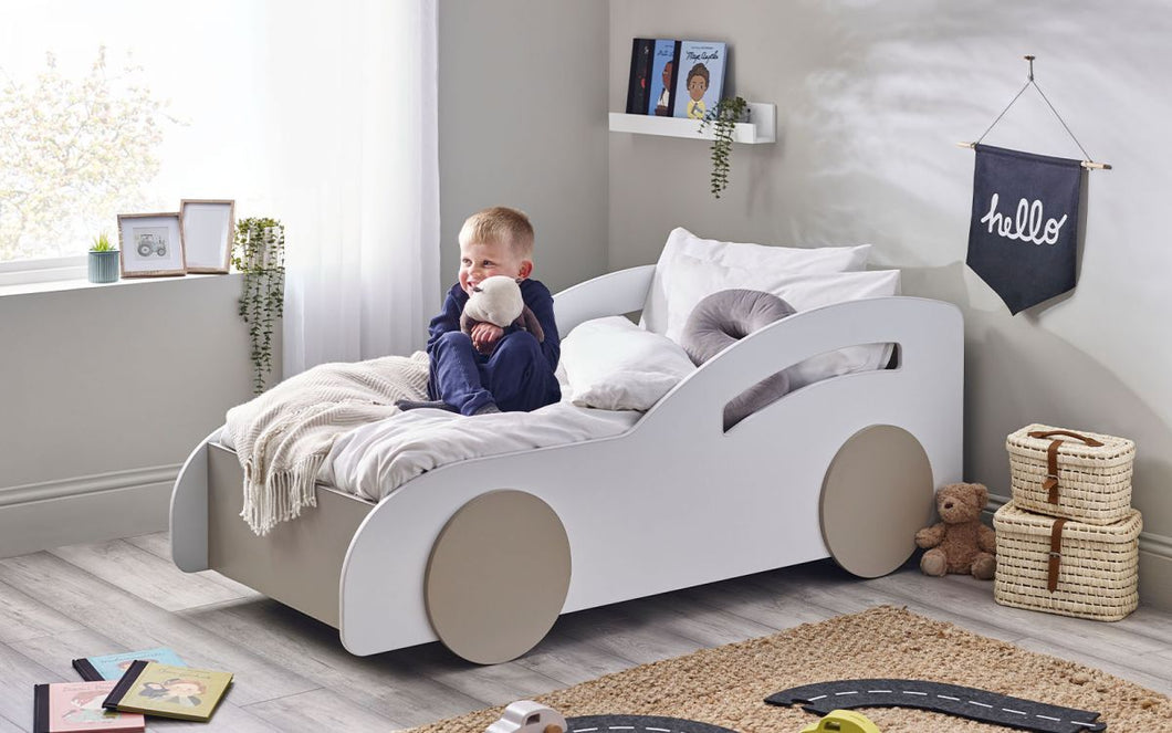 Kids Atlantis Car Bed - White - Optional Mattress