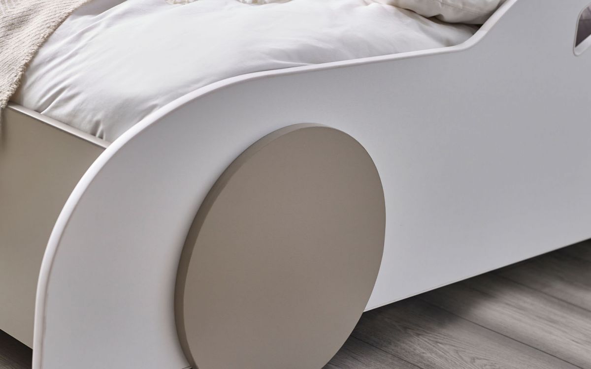 Kids Atlantis Car Bed - White - Optional Mattress