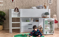 Kids Otis Midsleeper - Available in All White or Urban Rustic And Black - Mattress Option
