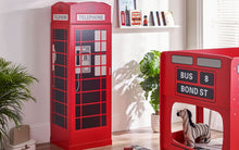 Load image into Gallery viewer, London Telephone Box Wardrobe - 56cm D x 65cm W x 190cm H
