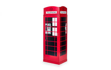 Load image into Gallery viewer, London Telephone Box Wardrobe - 56cm D x 65cm W x 190cm H
