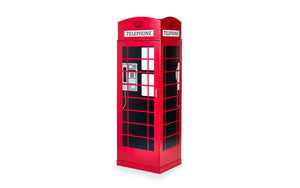 London Telephone Box Wardrobe - 56cm D x 65cm W x 190cm H