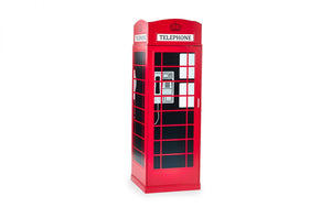 London Telephone Box Wardrobe - 56cm D x 65cm W x 190cm H
