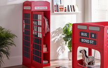 Load image into Gallery viewer, London Telephone Box Wardrobe - 56cm D x 65cm W x 190cm H
