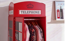 Load image into Gallery viewer, London Telephone Box Wardrobe - 56cm D x 65cm W x 190cm H
