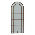 Rust Effect Large Arched Window Mirror