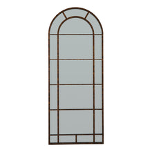 Load image into Gallery viewer, Rust Effect Large Arched Window Mirror
