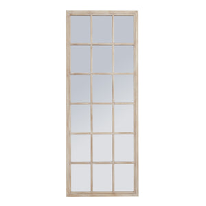 Tall Washed Wood Window Mirror