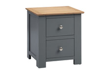 Load image into Gallery viewer, Flint Wooden Bedside - Grey, Smoked or Light Oak
