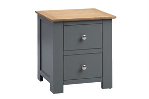 Flint Wooden Bedside - Grey, Smoked or Light Oak