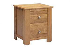 Flint Wooden Bedside - Grey, Smoked or Light Oak