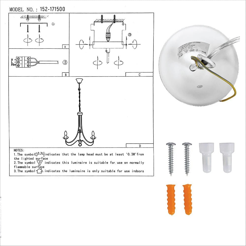 Orion Gold Brushed White Rice Minimalist Arm Candle Ceiling Chandelier Light - Wall Light Option - Available in 3, 5 & 8 Candle