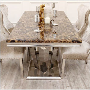 Athena 1.8m Dining Table - Available in Marble, Sintered Stone & Glass - Variety of Colours