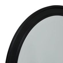 Load image into Gallery viewer, Black Wood Round Framed Large Mirror
