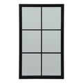 Black Wood Large Window Mirror