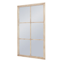 Load image into Gallery viewer, Washed Wood Large Window Mirror
