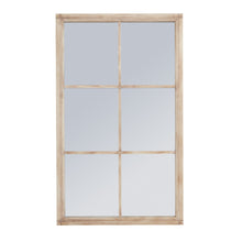 Load image into Gallery viewer, Washed Wood Large Window Mirror
