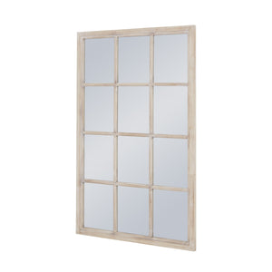 Washed Wood Window Mirror