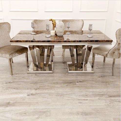 Athena 1.8m Dining Table - Available in Marble, Sintered Stone & Glass - Variety of Colours