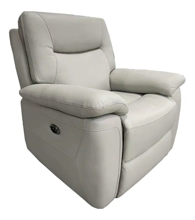 Lucia Electric/Power Recliner Sofa - Available in Black, Dark Grey, Pearl Grey or Tan