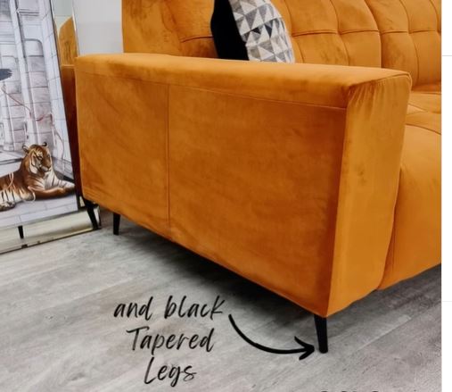 Oslo Cinema Sofa - Available in 2 or 3 Piece - Steel Grey, Burnt Orange, Marine Blue & Dark Suede (Bison Black)