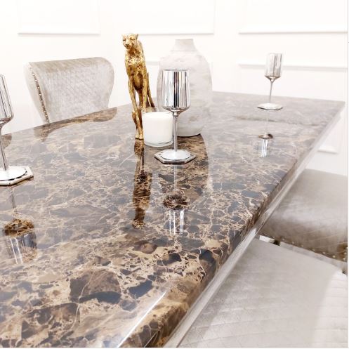 Athena 1.8m Dining Table - Available in Marble, Sintered Stone & Glass - Variety of Colours