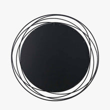 Load image into Gallery viewer, Black Metal Swirl Round Wall Mirror
