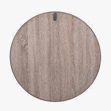 Load image into Gallery viewer, Natural Wood Veneer Deep Edge Round Wall Mirror Large
