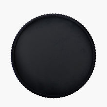 Load image into Gallery viewer, Black Metal Textured Edged Round Wall Mirror
