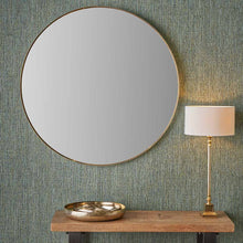 Load image into Gallery viewer, Brushed Gold Metal Slim Frame Round Wall Mirror Large
