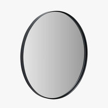 Load image into Gallery viewer, Black Metal Slim Frame Round Wall Mirror Large
