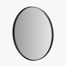 Load image into Gallery viewer, Black Metal Slim Frame Round Wall Mirror Medium
