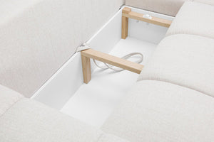 Luki Universal Corner Sofabed - Available in Mocha, Grey or Beige