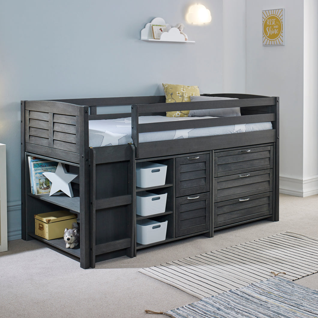 Comfy Mid Storage Sleeper - Grey - Right Hand or Left Hand Ladder Option