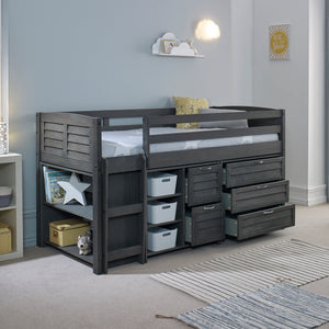 Comfy Mid Storage Sleeper - Grey - Right Hand or Left Hand Ladder Option