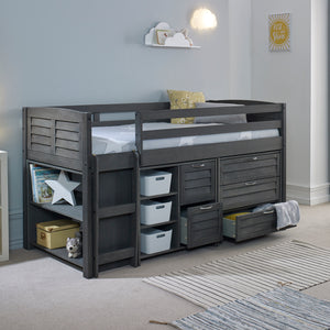 Comfy Mid Storage Sleeper - Grey - Right Hand or Left Hand Ladder Option