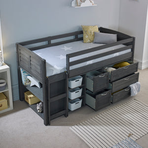 Comfy Mid Storage Sleeper - Grey - Right Hand or Left Hand Ladder Option