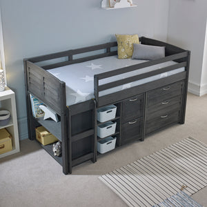 Comfy Mid Storage Sleeper - Grey - Right Hand or Left Hand Ladder Option