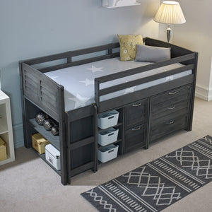 Comfy Mid Storage Sleeper - Grey - Right Hand or Left Hand Ladder Option