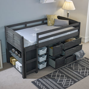 Comfy Mid Storage Sleeper - Grey - Right Hand or Left Hand Ladder Option