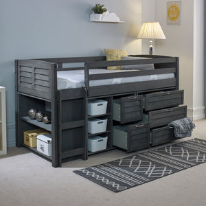 Comfy Mid Storage Sleeper - Grey - Right Hand or Left Hand Ladder Option