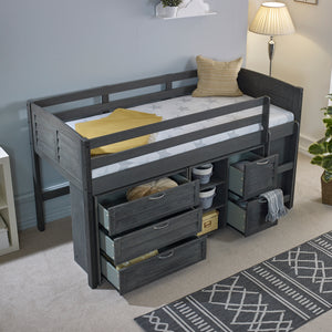 Comfy Mid Storage Sleeper - Grey - Right Hand or Left Hand Ladder Option