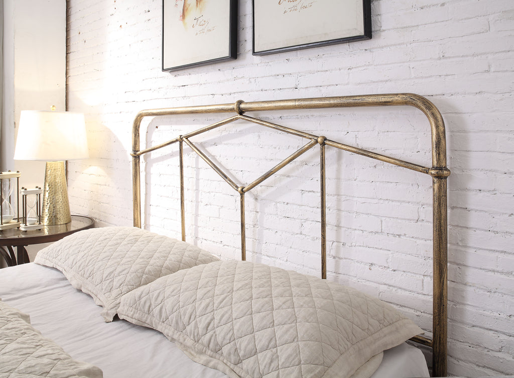 AXTON Metal Bed - Sand Blast Black Or Antique Bronze Finish - Available in Single, Double & Kingsizes