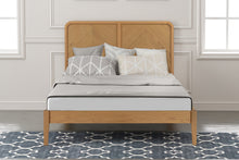 Load image into Gallery viewer, Whelston Wooden Bed - Herringbone Oak - Available in Double 4&#39;6FT or KingSize 5Ft
