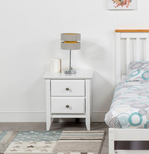 Wooden Bedside Storage - Available in White