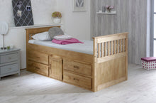 Load image into Gallery viewer, Captains Storage Bed - Available in White &amp; Waxed - Single(3Ft)
