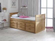 Load image into Gallery viewer, Captains Underbed Bed - Available in White &amp; Waxed - Single(3Ft) (Pull out Bed Underneath)
