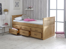 Load image into Gallery viewer, Captains Underbed Bed - Available in White &amp; Waxed - Single(3Ft) (Pull out Bed Underneath)
