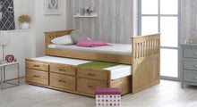 Load image into Gallery viewer, Captains Underbed Bed - Available in White &amp; Waxed - Single(3Ft) (Pull out Bed Underneath)
