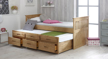 Load image into Gallery viewer, Captains Underbed Bed - Available in White &amp; Waxed - Single(3Ft) (Pull out Bed Underneath)
